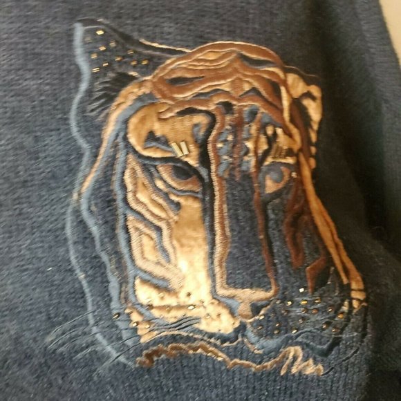 Vintage Escada Mohair Tiger Sweater Size 40 XL - Picture 4 of 9